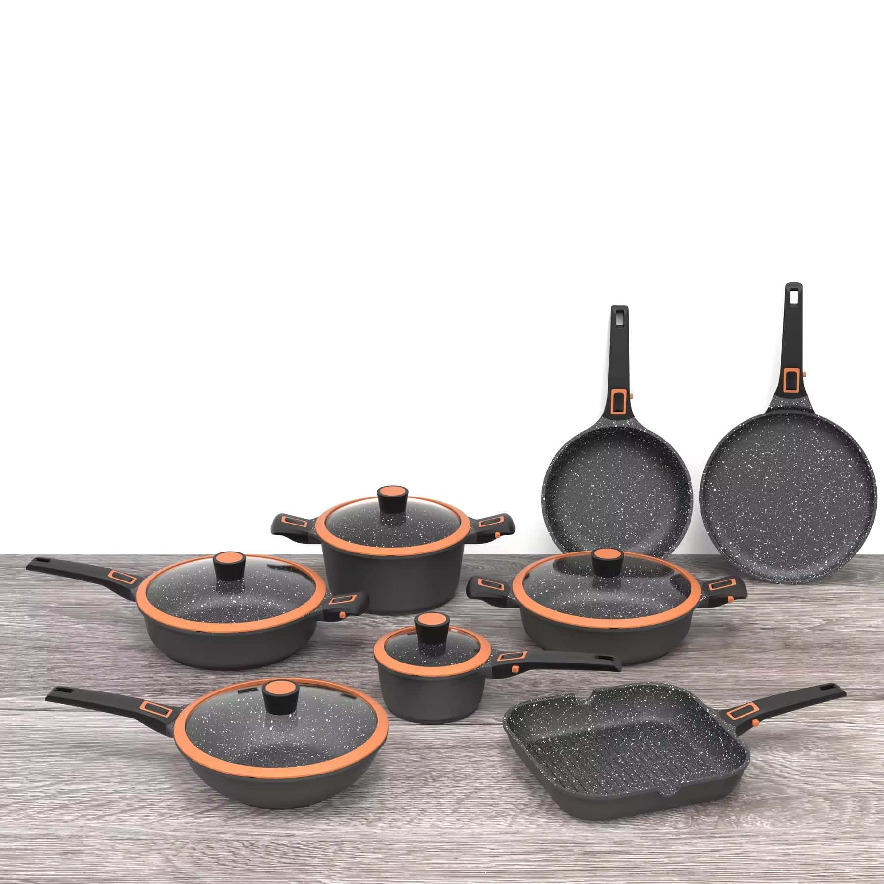 Propagationis series Cast aluminium cum manubrio amovibili coquina mario die non baculo mittentes mori cookware