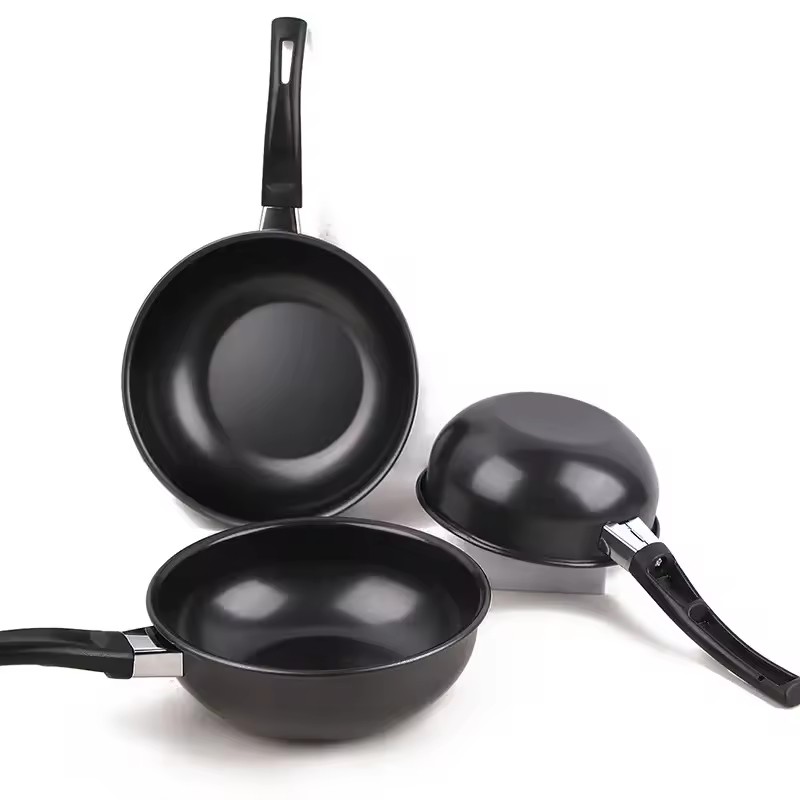 Home Kitchen Outdoor Cookware Mittite ferrum Skillet Round non-baculum sartagine
