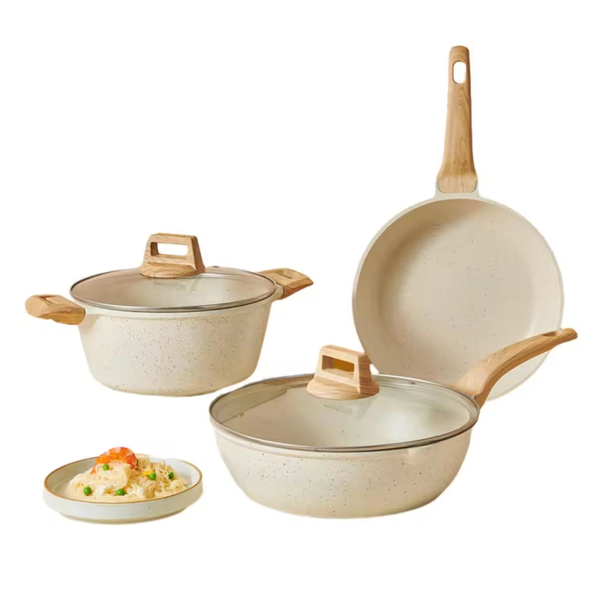 Domum coquinandi custom logo non lignum aluminium aeno stock urna sets