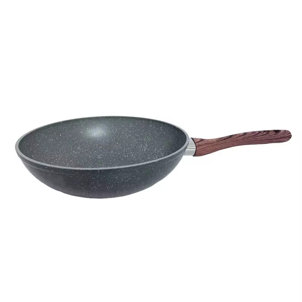 Aluminium Wok Pan non-baculum Inductione Securus Ad Tersus Wok Cover