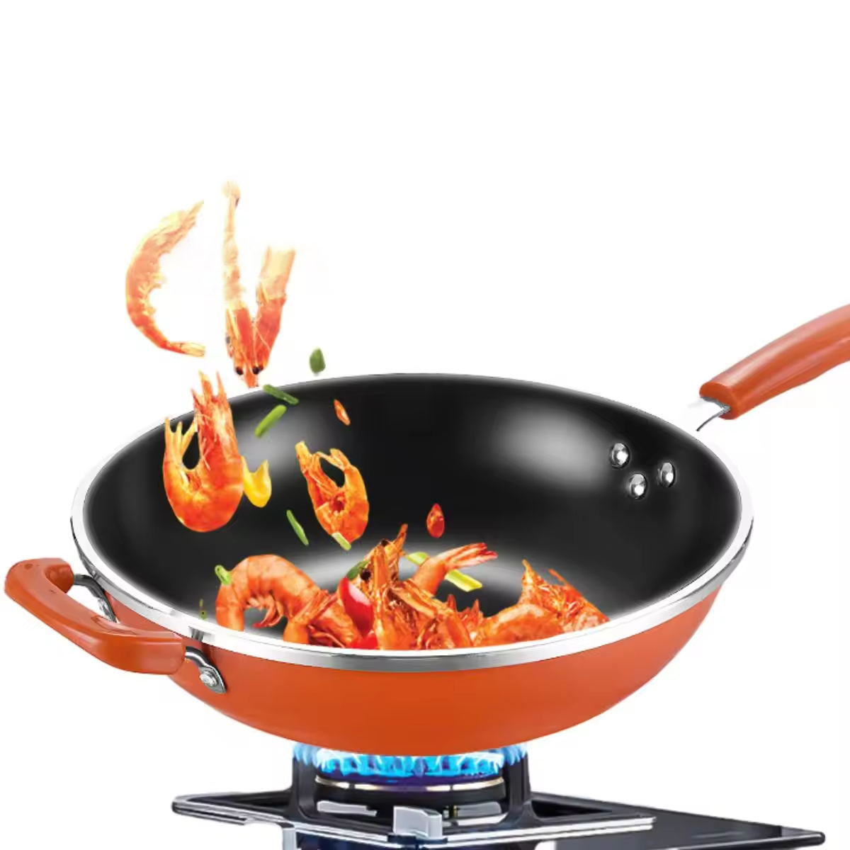 Mittite Iron Gas Cooker Lorem nonstick Flat Bottom Wok Pan Coquendo