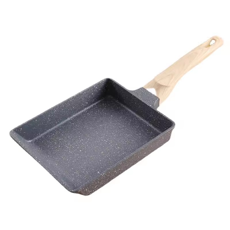 Incrassatur et High Jade Stone Creber Ovum Roast Triticum Non lignum Rectangulum Cibus Grade fricta Egg Pan