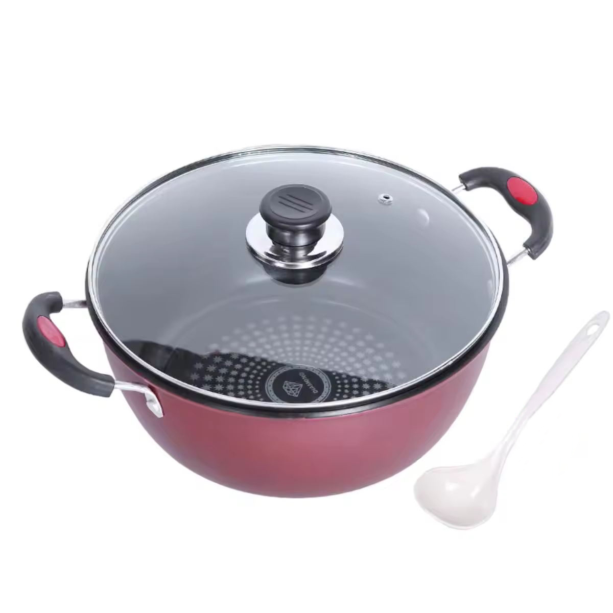 Duplex Auribus Ceramic Soup Pot Home Health Coating Non lignum Coquendo Casserole Stockpot