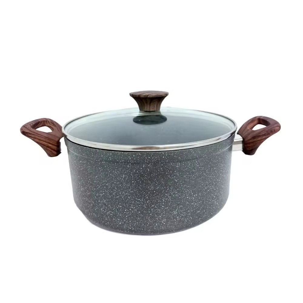 Aluminium falsum Marmor Casserole Stone Non lignum Pot