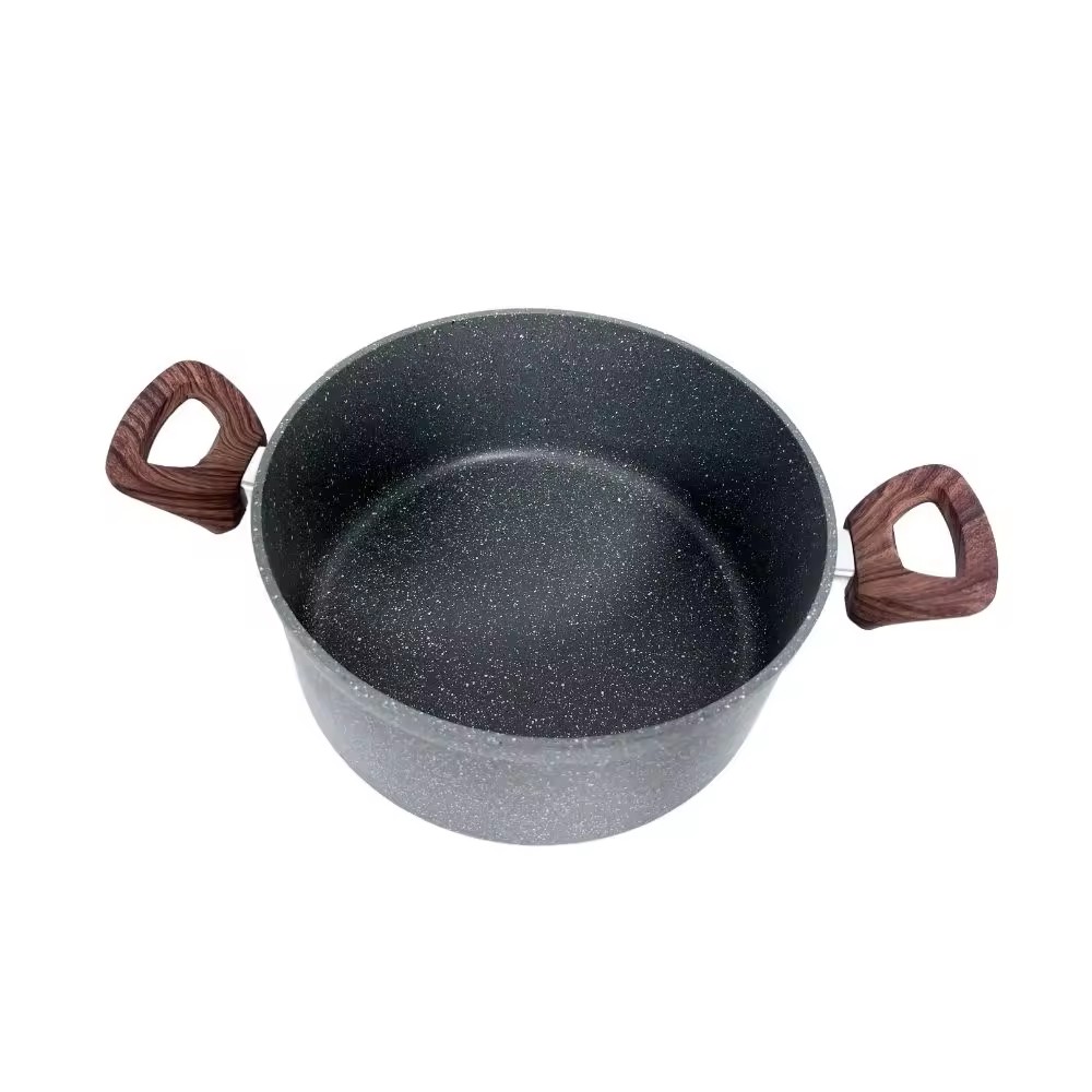 4.5mm Forged Aluminium Casserole nonstick coating Cookware ollam induction deorsum cum vitrum operculo