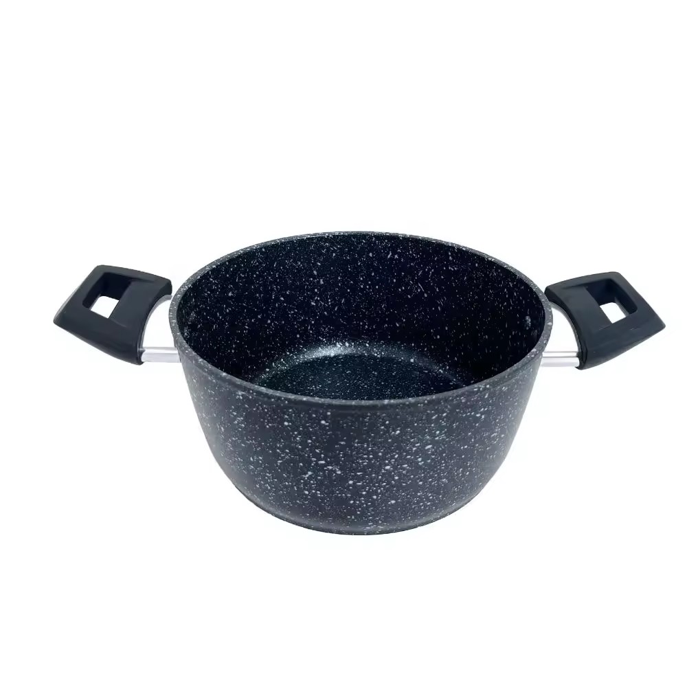 Granite Dot Coating Saucepan 3-6l Stock Olla cum vitreis Cover Fast Caloris pulmenti ollam Grade Cookware