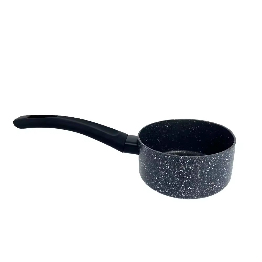 Cute Aluminium lac pot nonstick Marmor coating pulchra condimentum Pan Flat Bottomed lac Pan Mini Pot Sine Lid