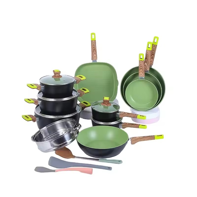 Aluminium opere set non lignum sartagine opere sartagine stirpe coquina inopia